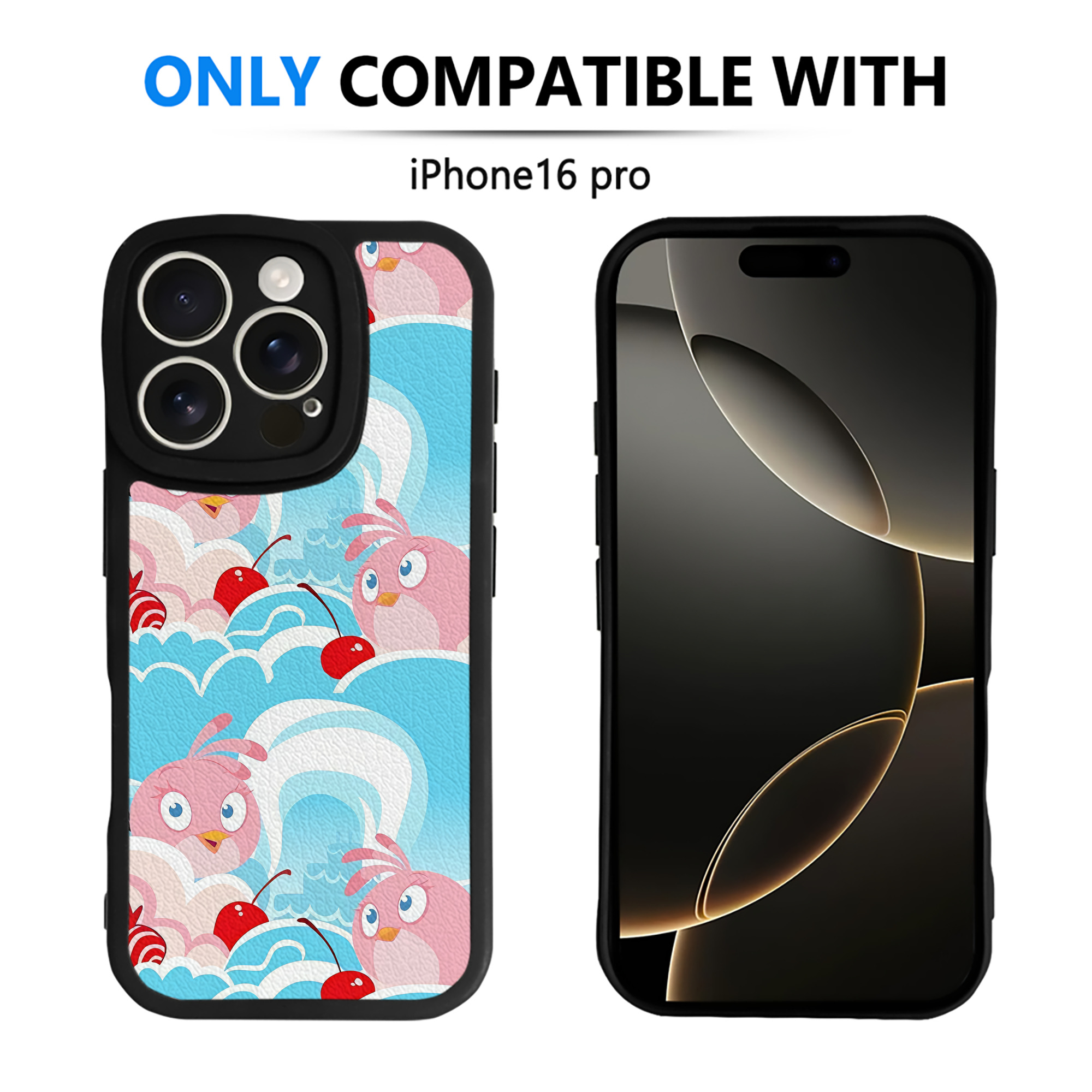 （画像用） Angry Birds アングリーバード 【iPhone 16シリーズ対応】シリコンスマホケース（レザー調） 材質：シリコン